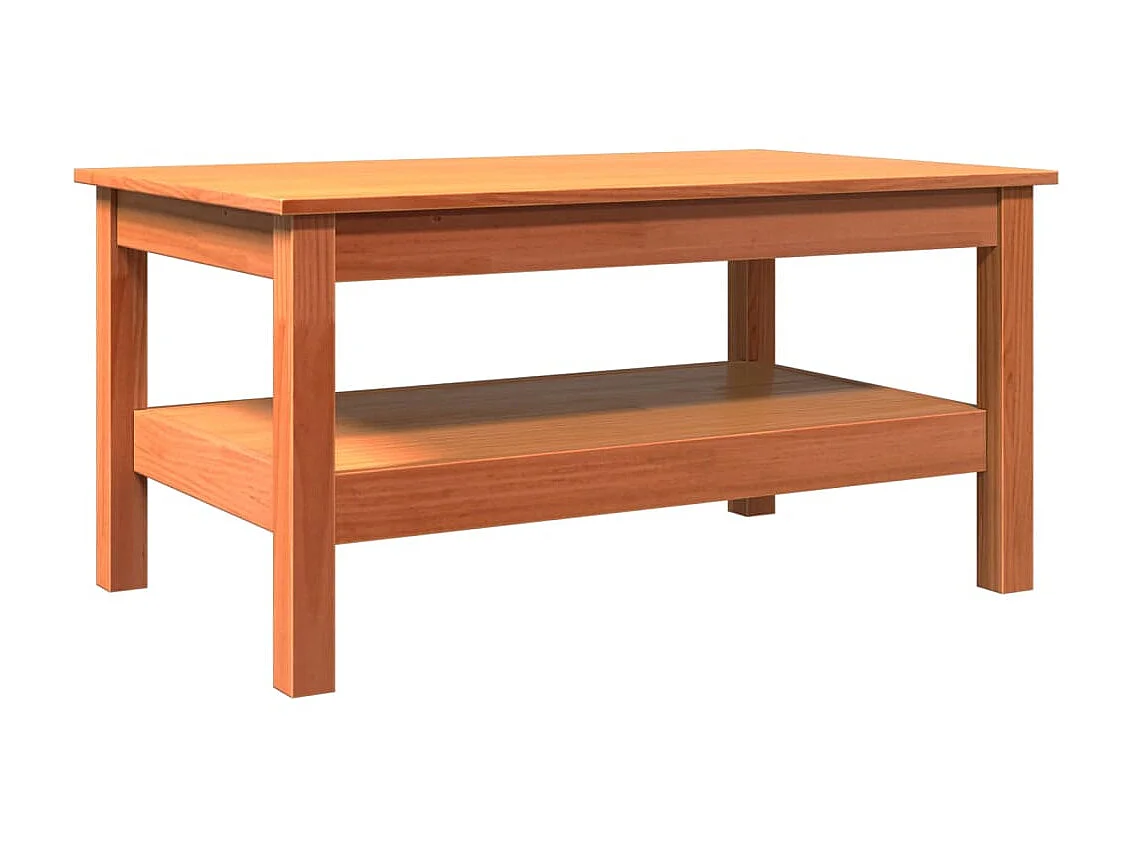 Couchtisch Beistelltisch Wachsbraun 80x50x40 cm Massivholz Kiefer -MN83149
