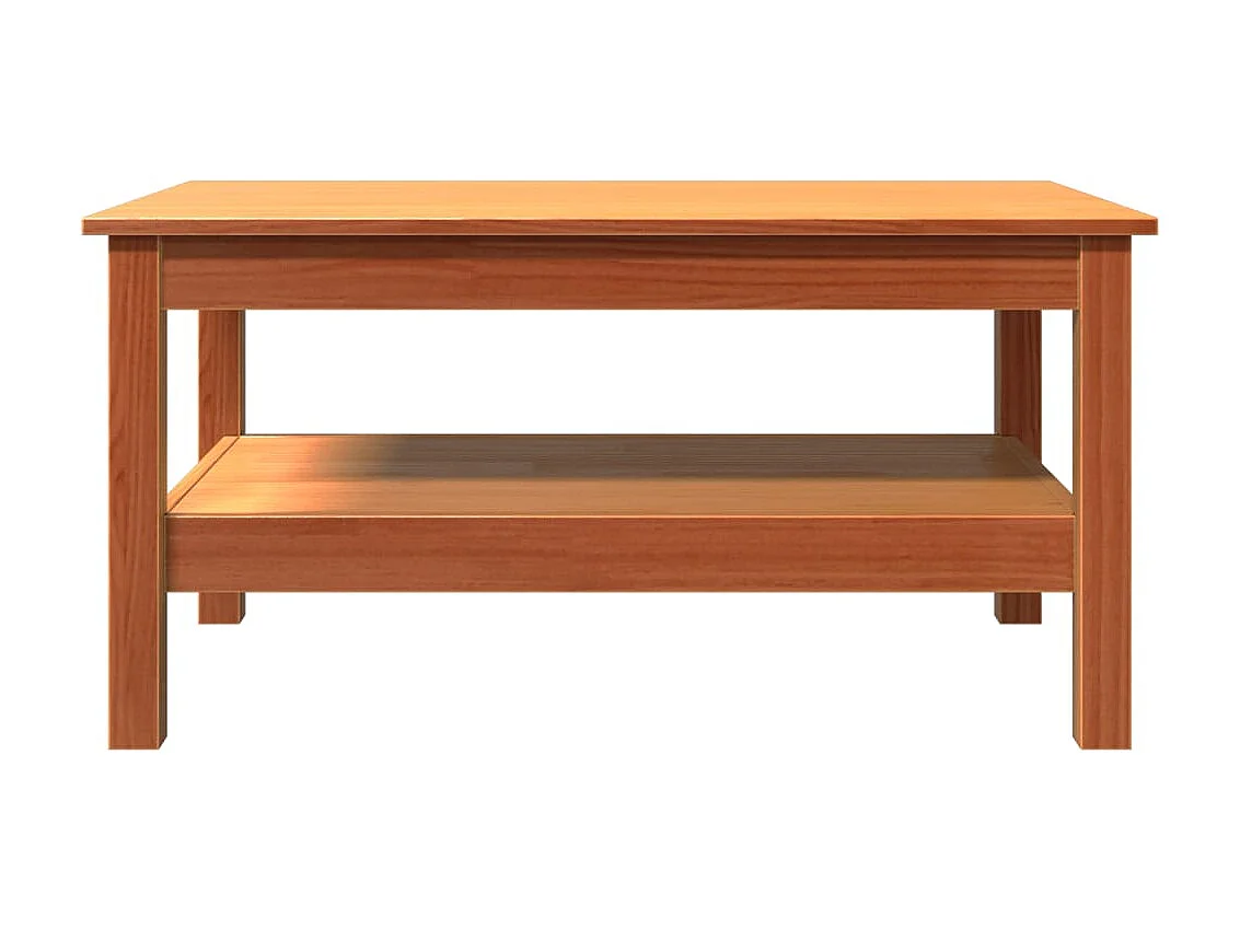 Couchtisch Beistelltisch Wachsbraun 80x50x40 cm Massivholz Kiefer -MN83149