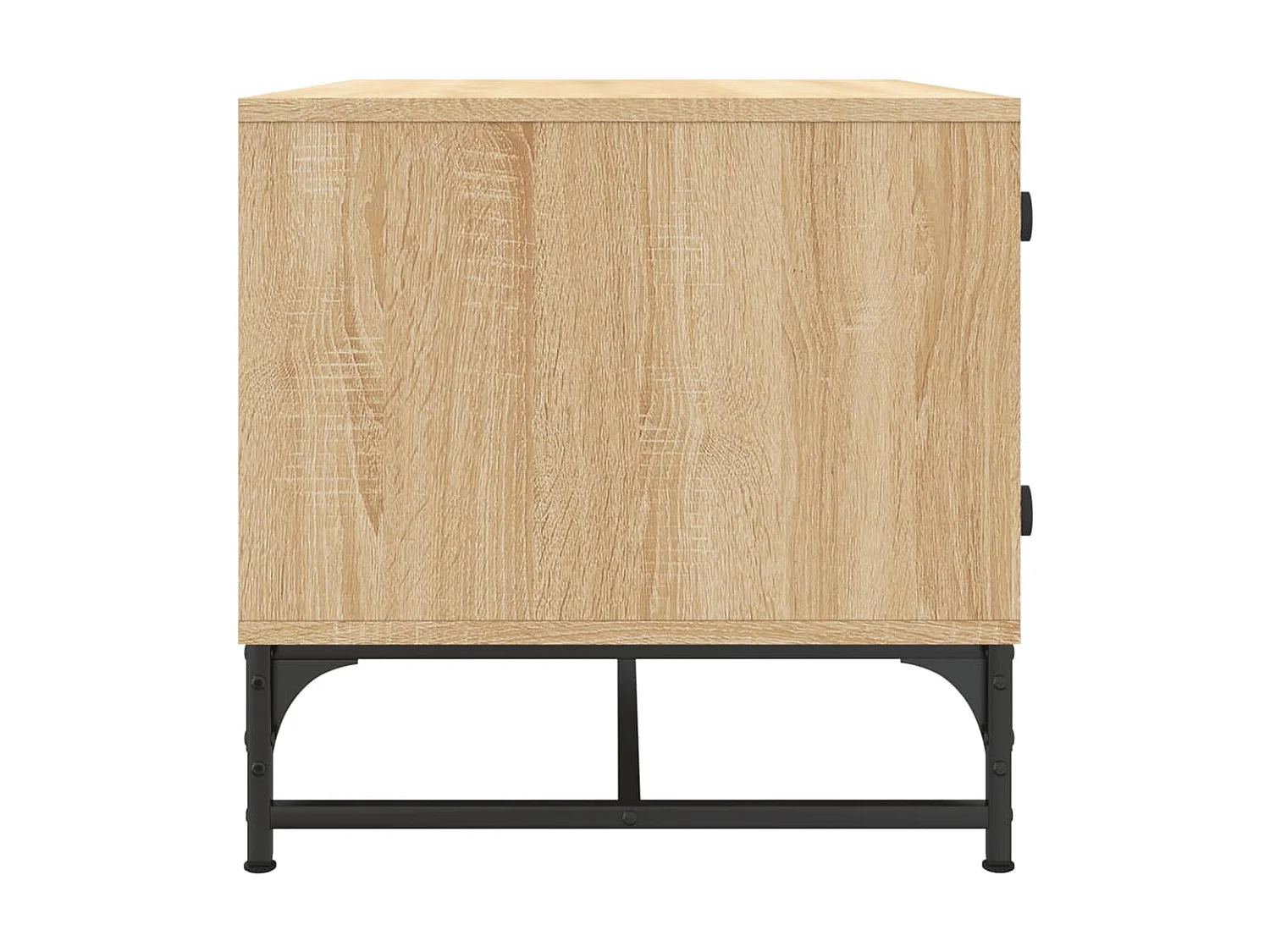 Couchtisch Beistelltisch mit Glastüren Sonoma-Eiche 68,5x50x50 cm -MN80433