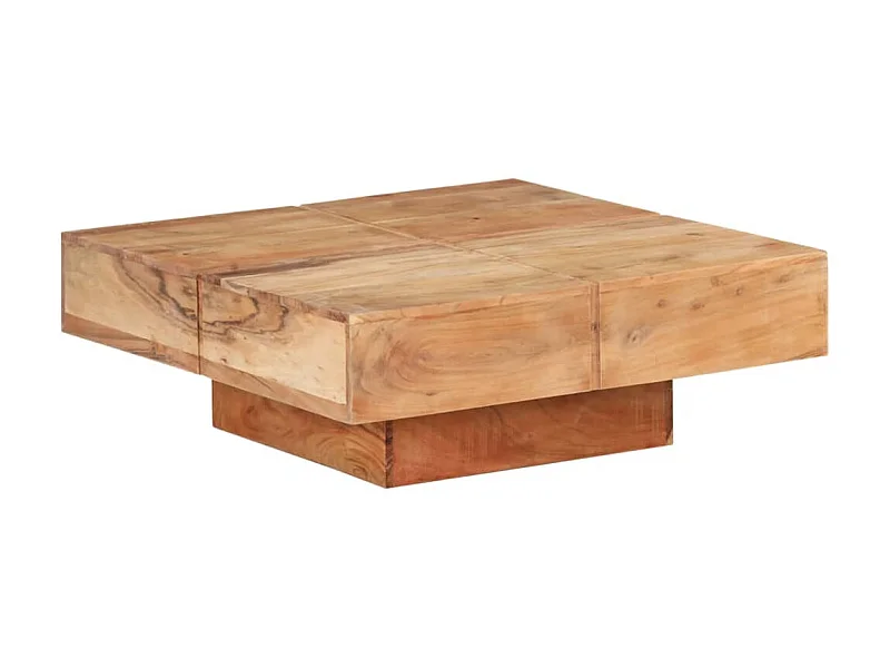 Couchtisch Beistelltisch 80x80x28 cm Massivholz Akazie -MN79695
