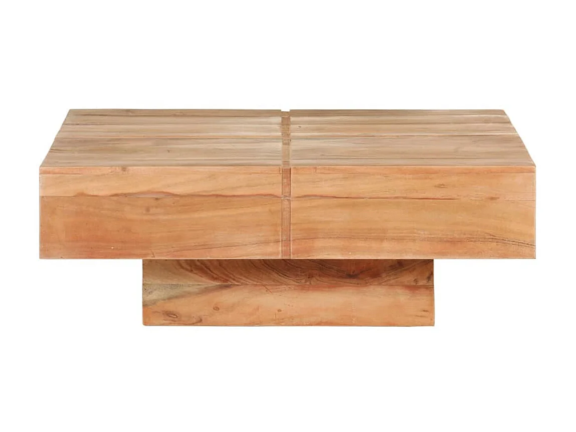 Couchtisch Beistelltisch 80x80x28 cm Massivholz Akazie -MN79695