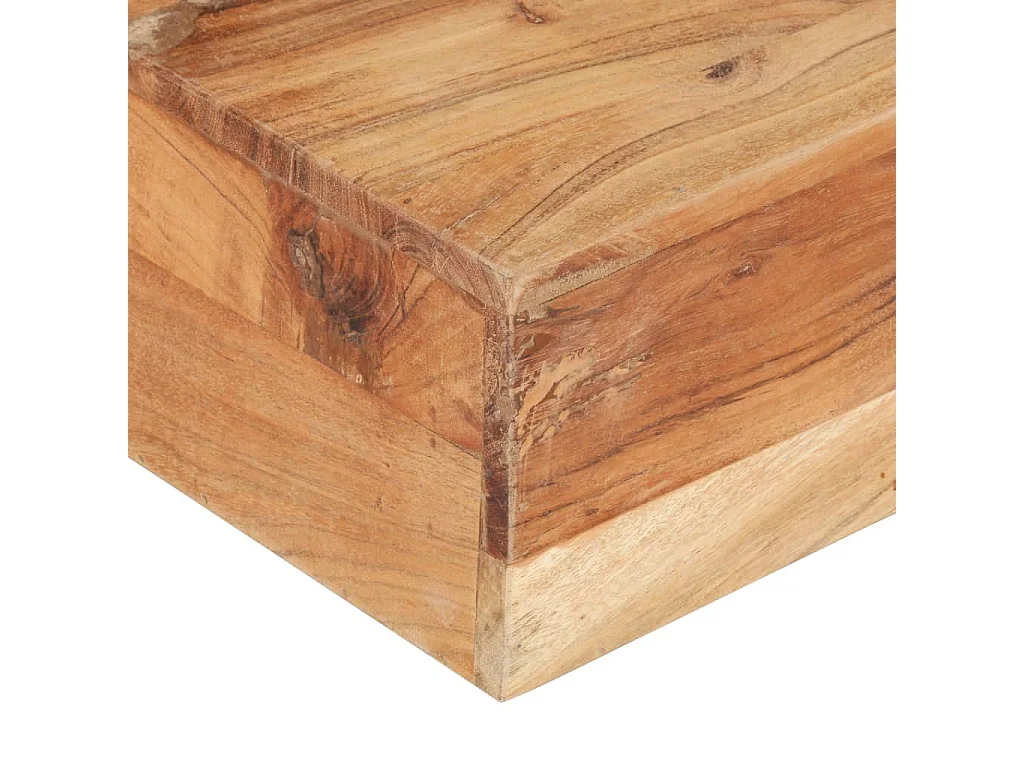 Couchtisch Beistelltisch 80x80x28 cm Massivholz Akazie -MN79695