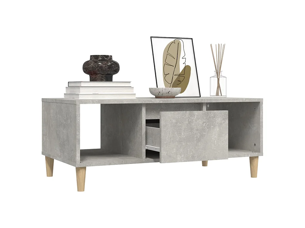 Couchtisch Beistelltisch Betongrau 90x50x36,5 cm Holzwerkstoff -MN52528