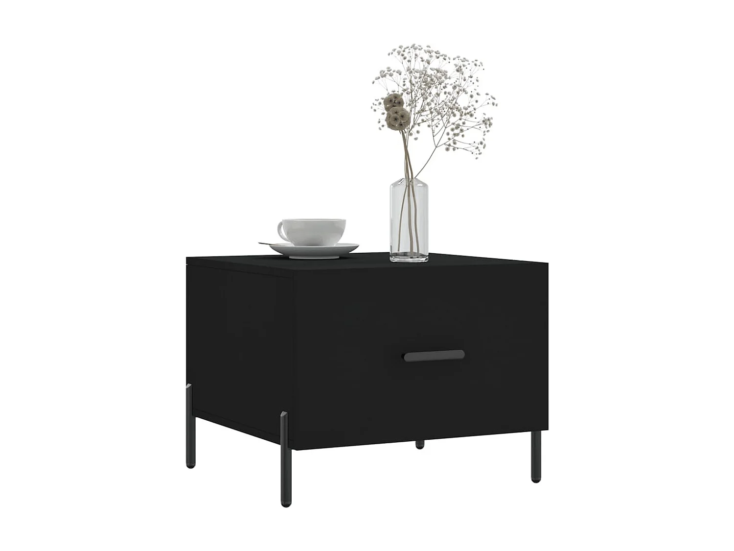 2er-Set Couchtische Beistelltisch Schwarz 50x50x40 cm Holzwerkstoff -MN81011