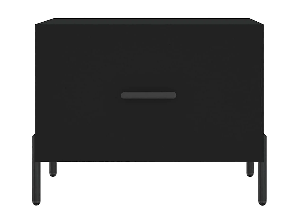 2er-Set Couchtische Beistelltisch Schwarz 50x50x40 cm Holzwerkstoff -MN81011