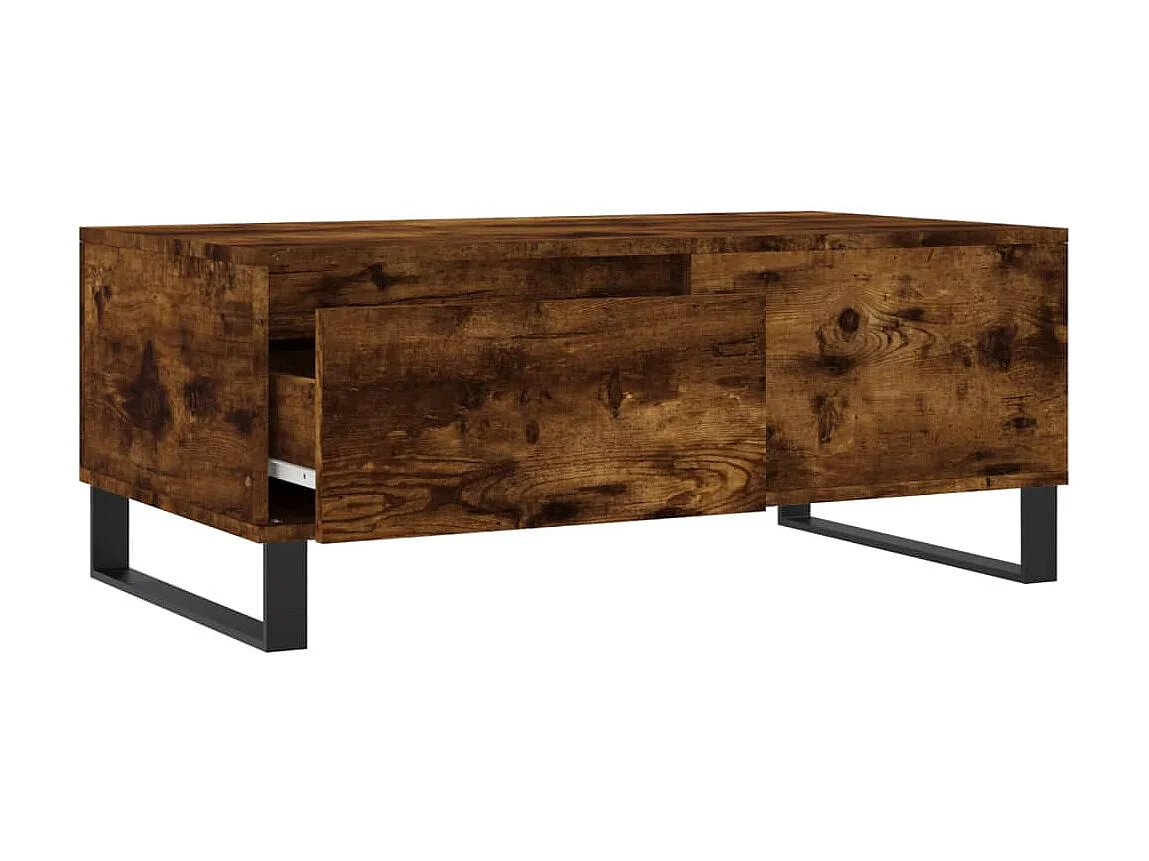 Couchtisch Beistelltisch Räuchereiche 90x50x36,5 cm Holzwerkstoff -MN49666