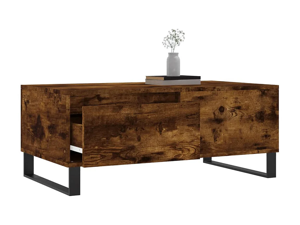 Couchtisch Beistelltisch Räuchereiche 90x50x36,5 cm Holzwerkstoff -MN49666