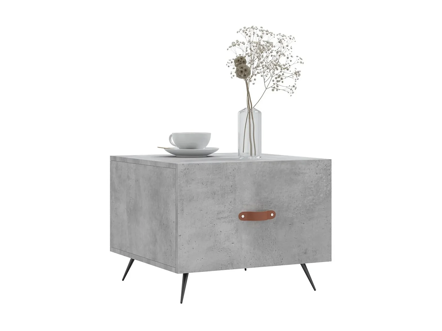 Couchtisch Beistelltisch Betongrau 50x50x40 cm Holzwerkstoff -MN41442