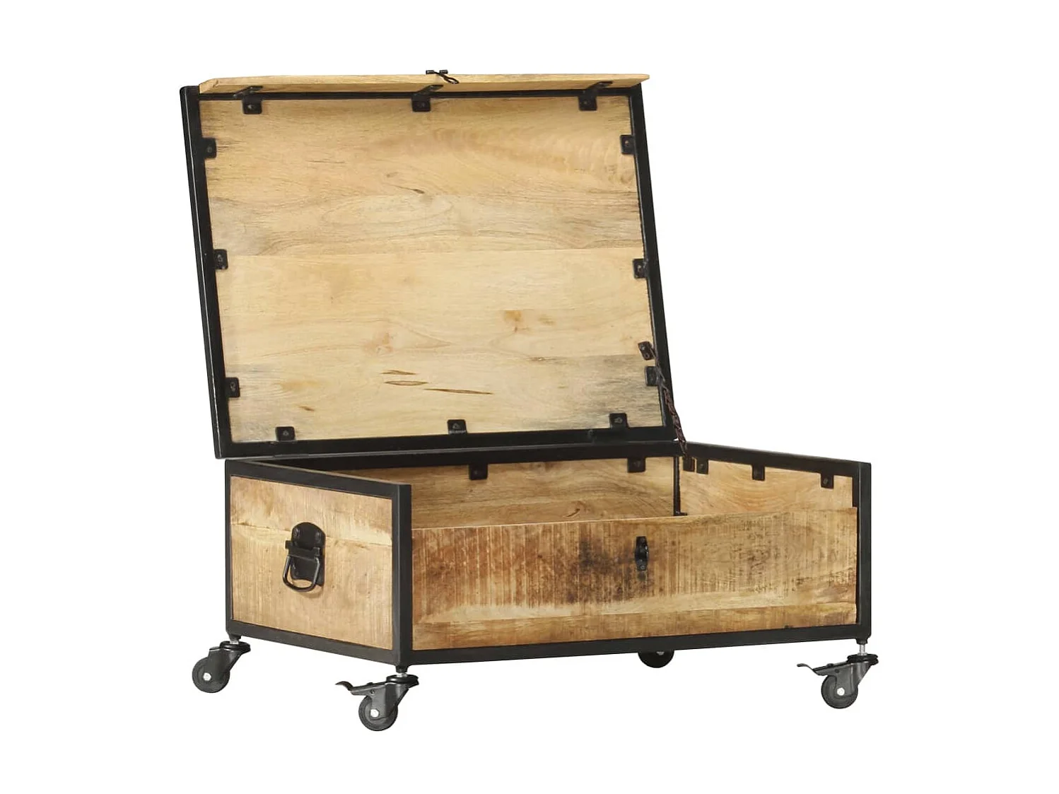 Couchtisch Beistelltisch 70x50x33 cm Massivholz Mango -MN86527