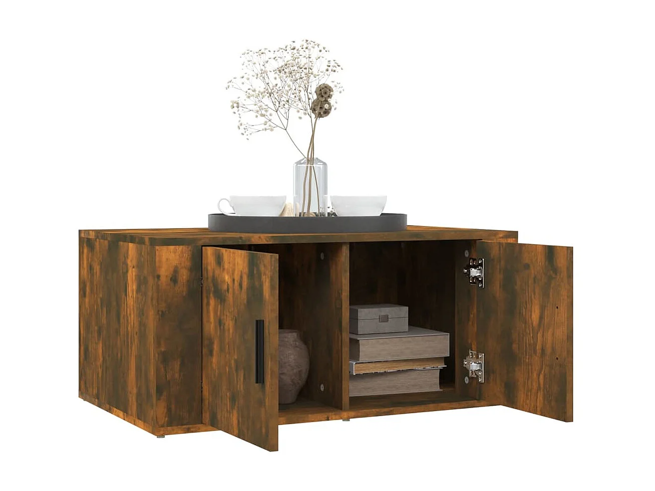 Couchtisch Beistelltisch Räuchereiche 80x50x36 cm Holzwerkstoff -MN50059