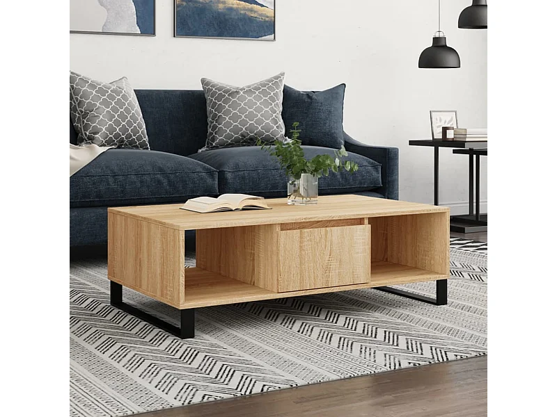 Couchtisch Beistelltisch Sonoma-Eiche 104x60x35 cm Holzwerkstoff -MN31518