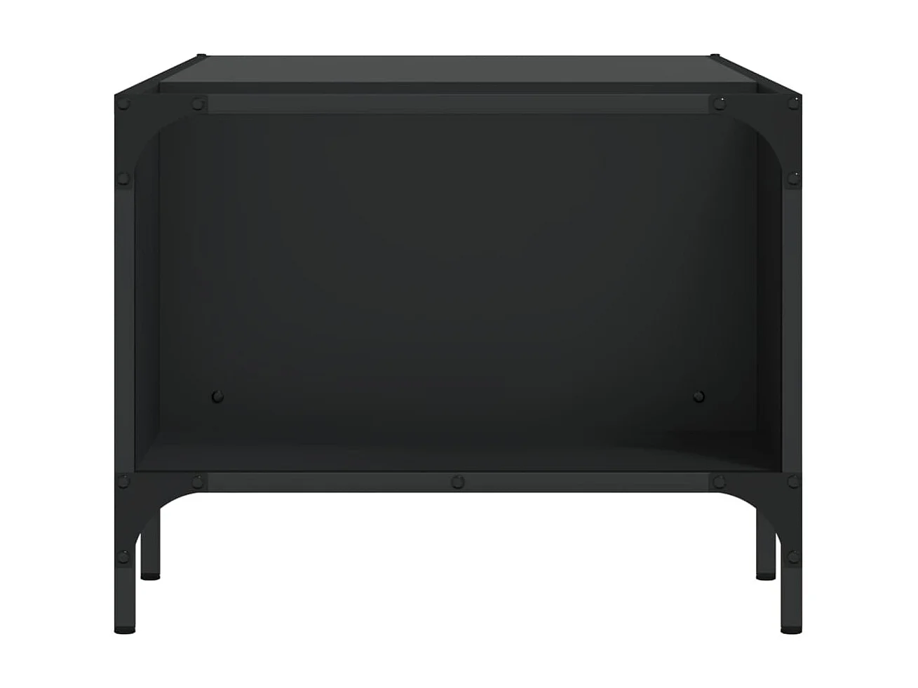 Couchtisch Beistelltisch mit Regal Schwarz 100x51x40 cm Holzwerkstoff -MN34117