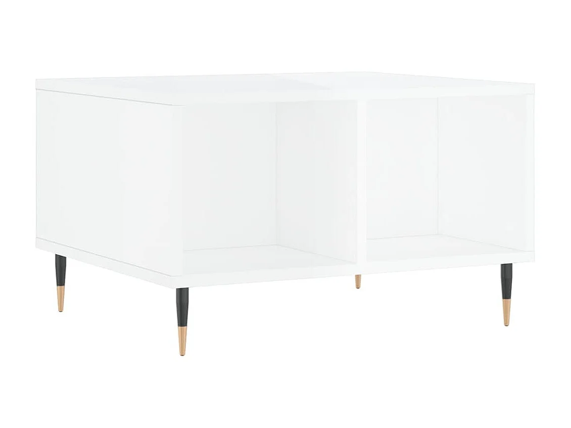 Couchtisch Beistelltisch Hochglanz-Weiß 60x50x36,5 cm Holzwerkstoff -MN42429