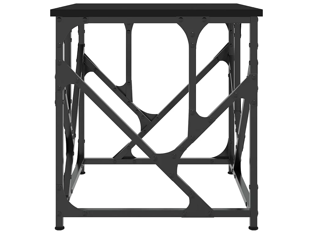Couchtisch Beistelltisch Schwarz 45x45x47,5 cm Holzwerkstoff -MN49031
