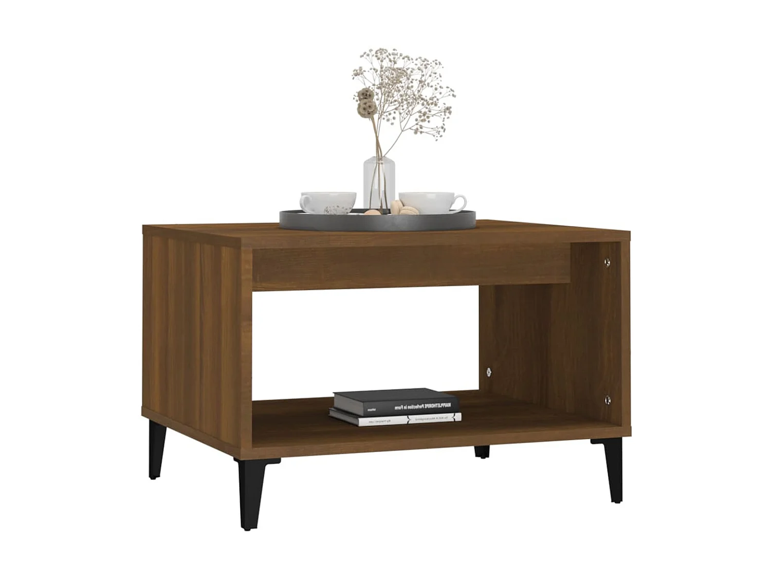 Couchtisch Braun Beistelltisch Eichen-Optik 60x50x40 cm Holzwerkstoff -MN56728