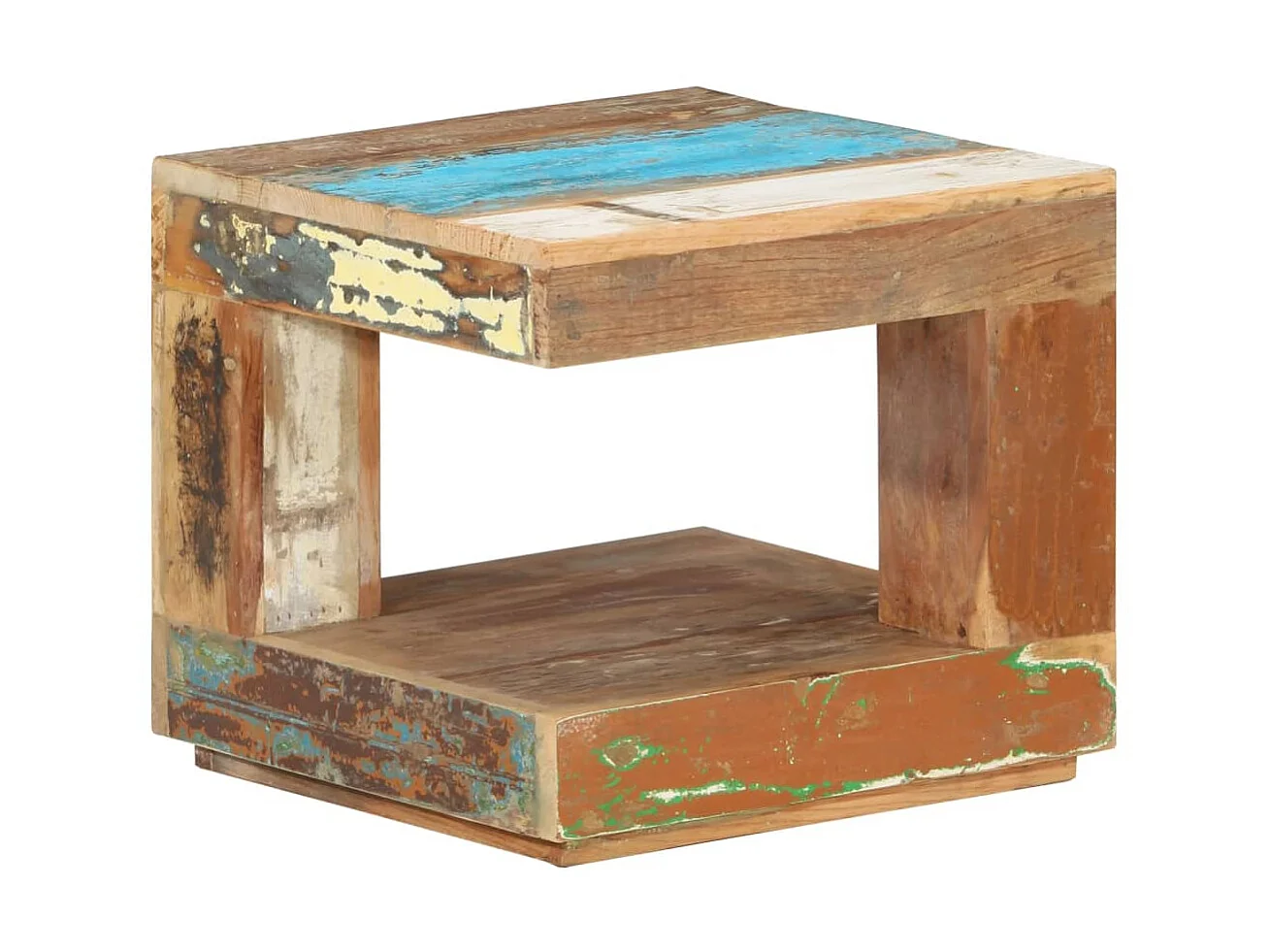 Couchtisch Beistelltisch 45x45x40 cm Altholz Massiv -MN32193