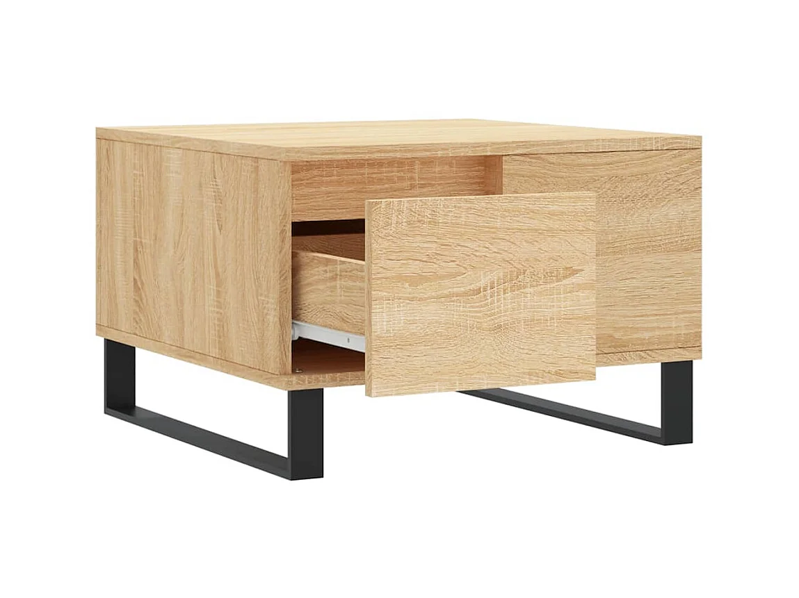 Couchtisch Beistelltisch Sonoma-Eiche 55x55x36,5 cm Holzwerkstoff -MN12078