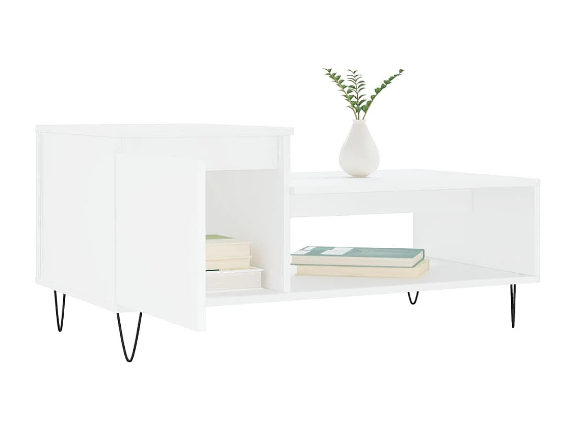 Couchtisch Beistelltisch Weiß 100x50x45 cm Holzwerkstoff -MN79963