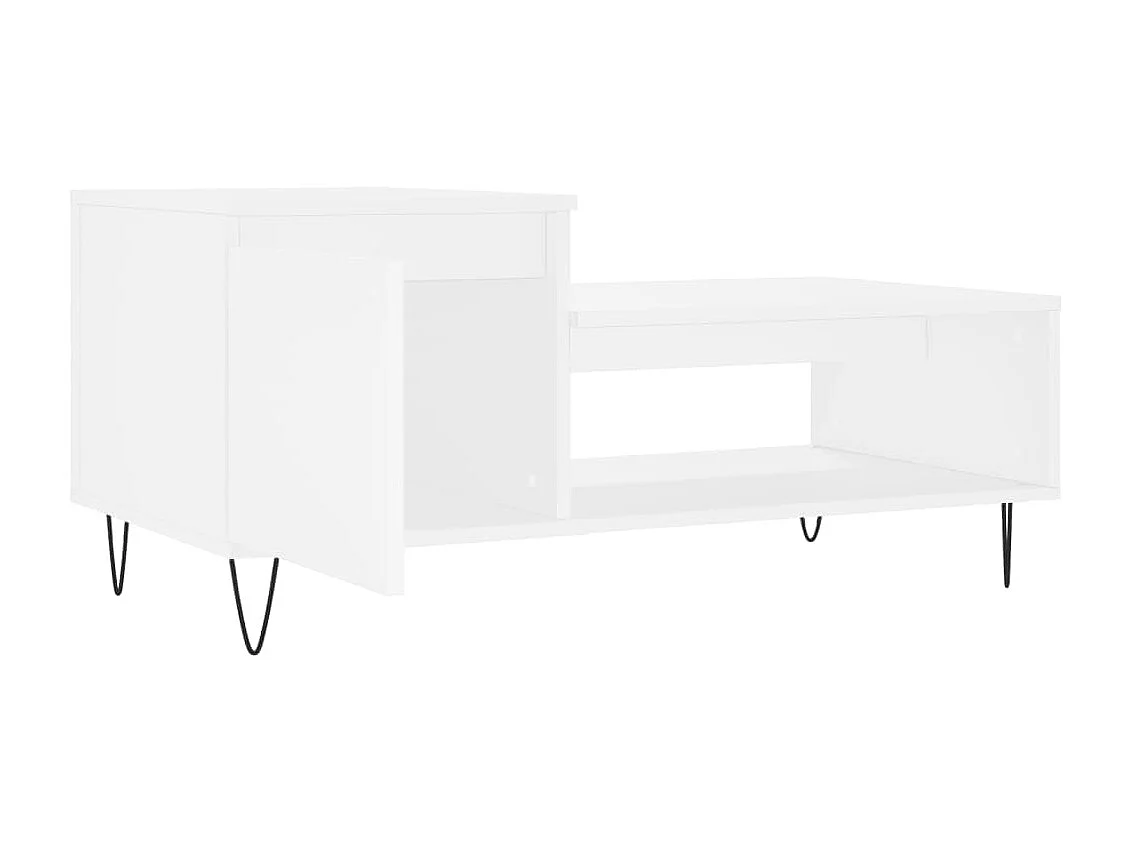 Couchtisch Beistelltisch Weiß 100x50x45 cm Holzwerkstoff -MN79963
