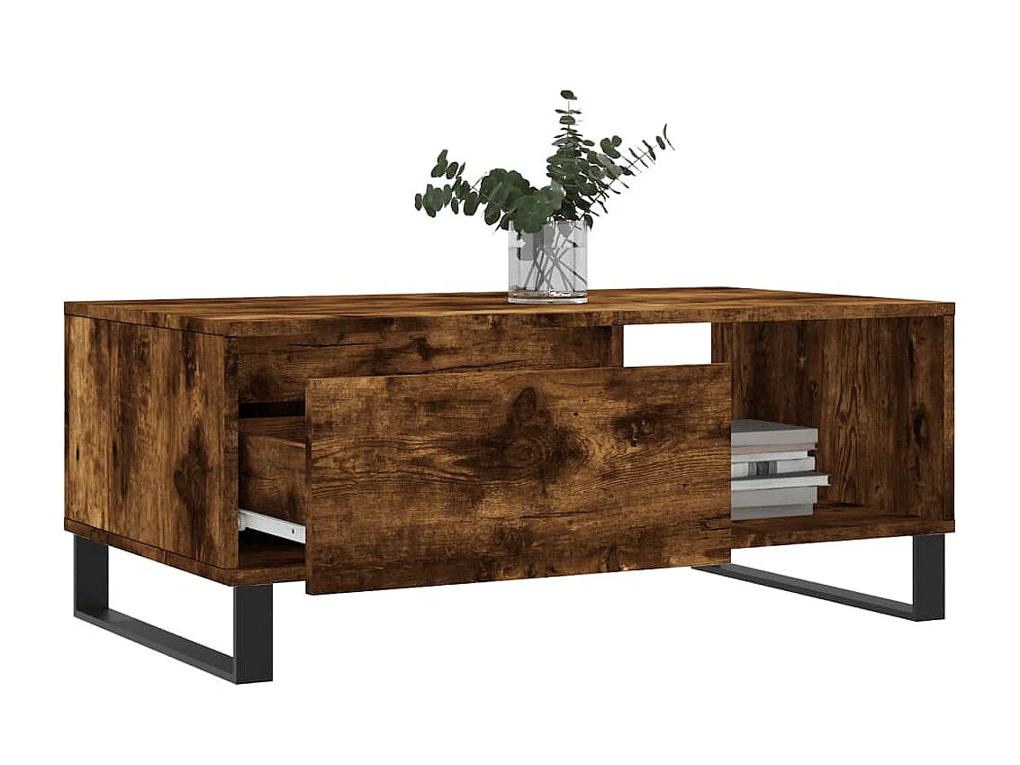 Couchtisch Beistelltisch Räuchereiche 90x50x36,5 cm Holzwerkstoff -MN21515