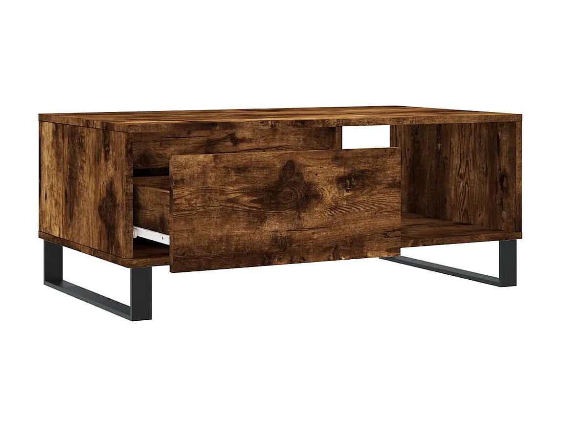 Couchtisch Beistelltisch Räuchereiche 90x50x36,5 cm Holzwerkstoff -MN21515