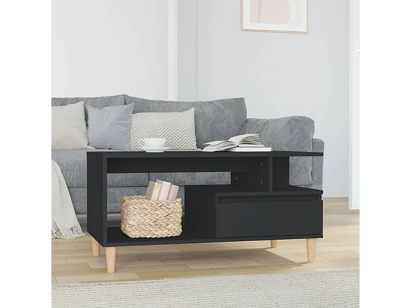Couchtisch Beistelltisch Schwarz 90x49x45 cm Holzwerkstoff -MN11810