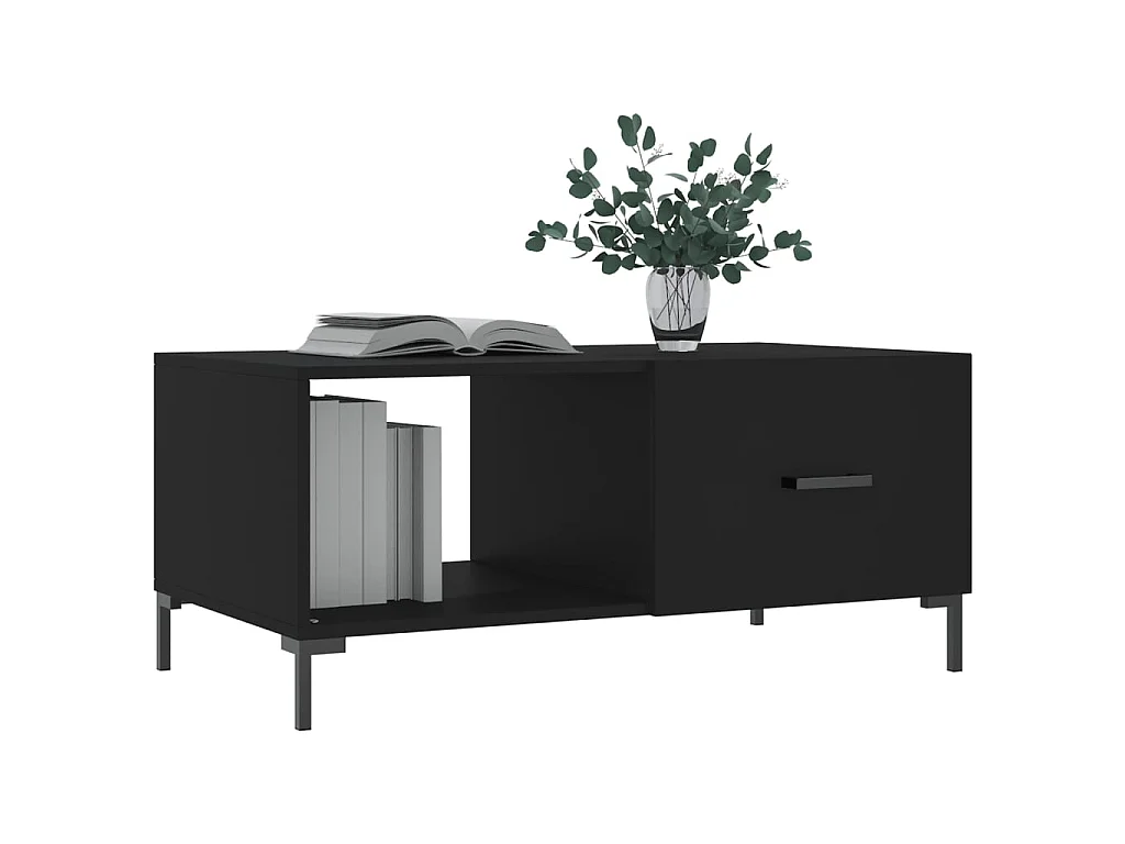 Couchtisch Beistelltisch Schwarz 90x50x40 cm Holzwerkstoff -MN30299