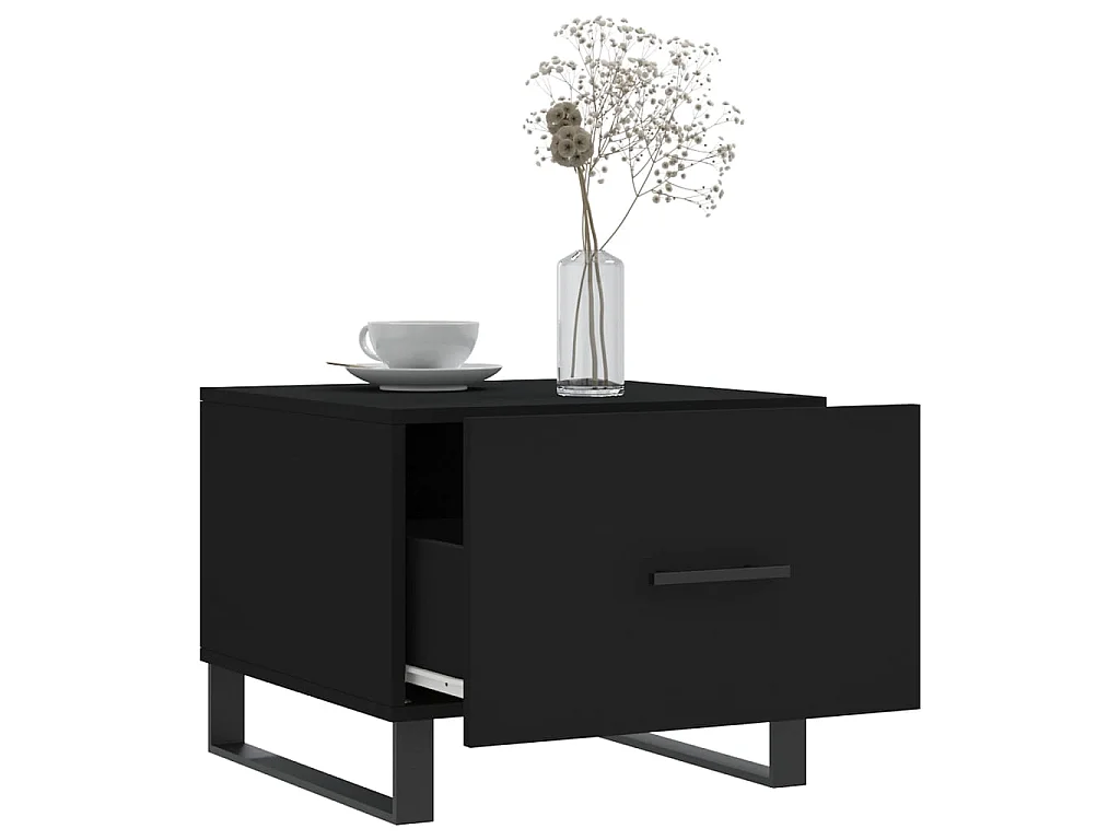 Couchtisch Beistelltisch Schwarz 50x50x40 cm Holzwerkstoff -MN15286