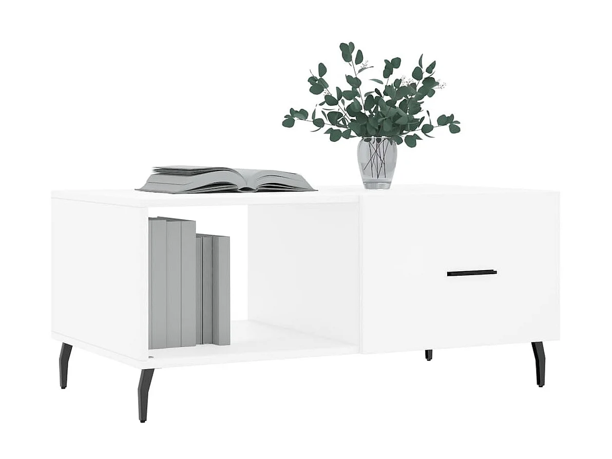 Couchtisch Beistelltisch Weiß 90x50x40 cm Holzwerkstoff -MN35742