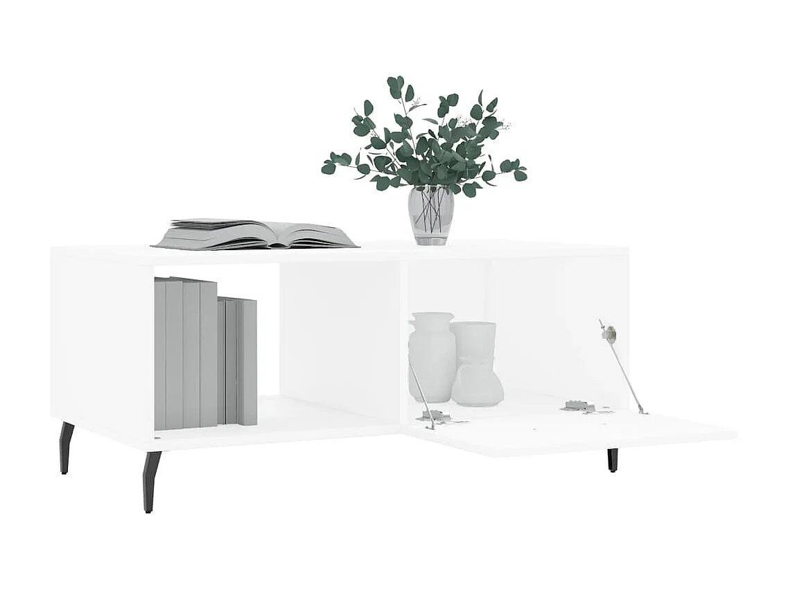 Couchtisch Beistelltisch Weiß 90x50x40 cm Holzwerkstoff -MN35742