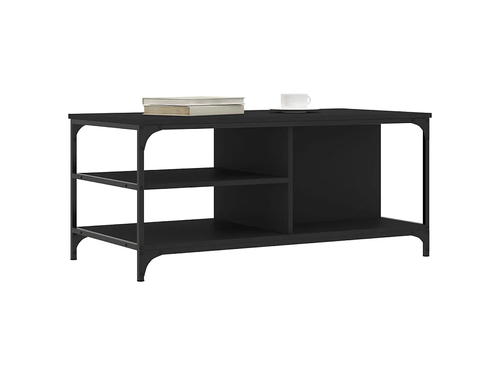 Couchtisch Beistelltisch Schwarz 100x50x45 cm Holzwerkstoff -MN96170