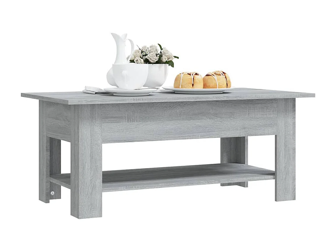 Couchtisch Beistelltisch Grau Sonoma 102x55x42 cm Holzwerkstoff -MN73991