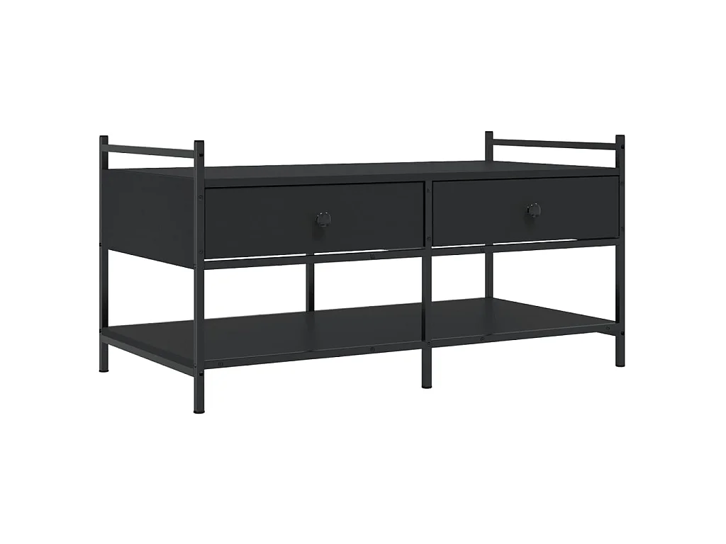 Couchtisch Beistelltisch Schwarz 99x50x50 cm Holzwerkstoff -MN94966