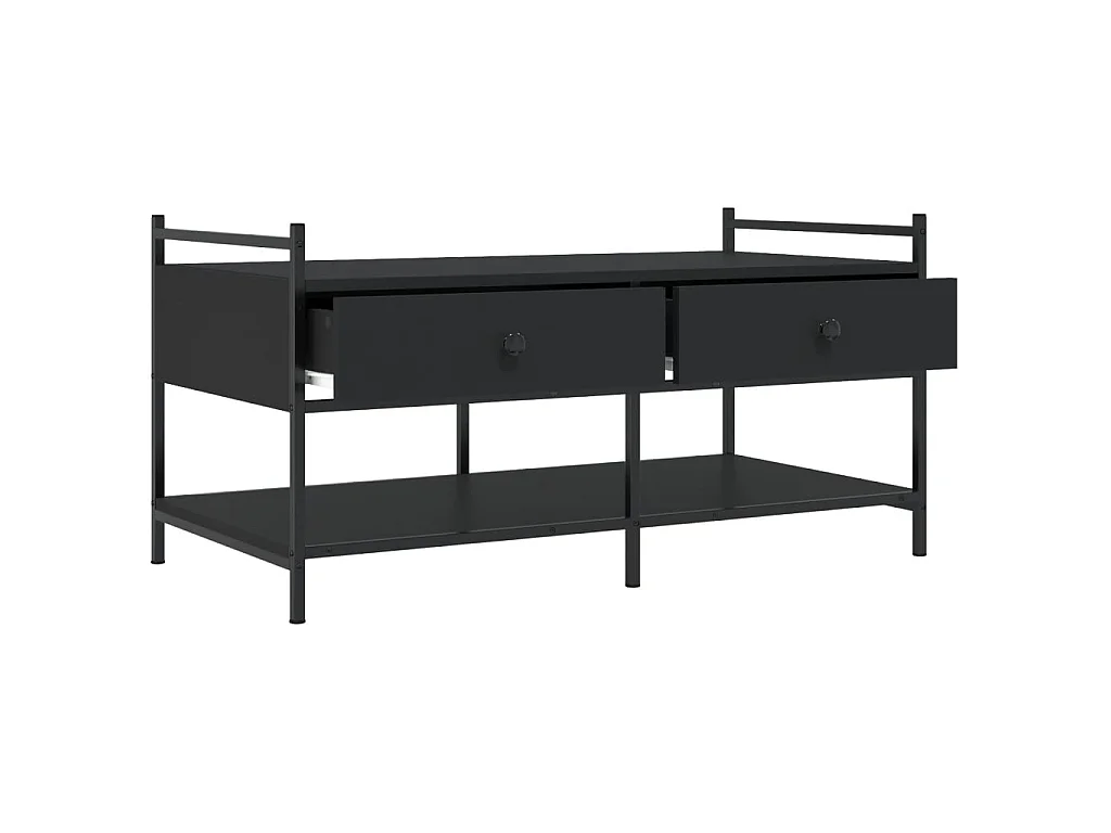 Couchtisch Beistelltisch Schwarz 99x50x50 cm Holzwerkstoff -MN94966