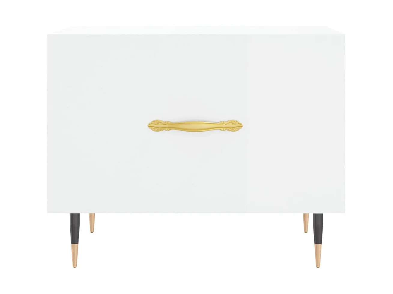 Couchtisch Beistelltisch Hochglanz-Weiß 50x50x40 cm Holzwerkstoff -MN58857