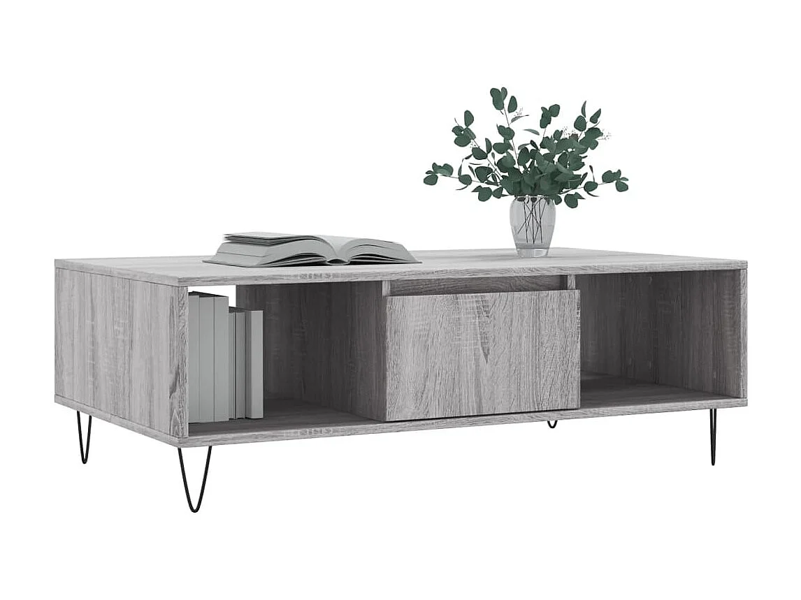 Couchtisch Beistelltisch Grau Sonoma 104x60x35 cm Holzwerkstoff -MN37391