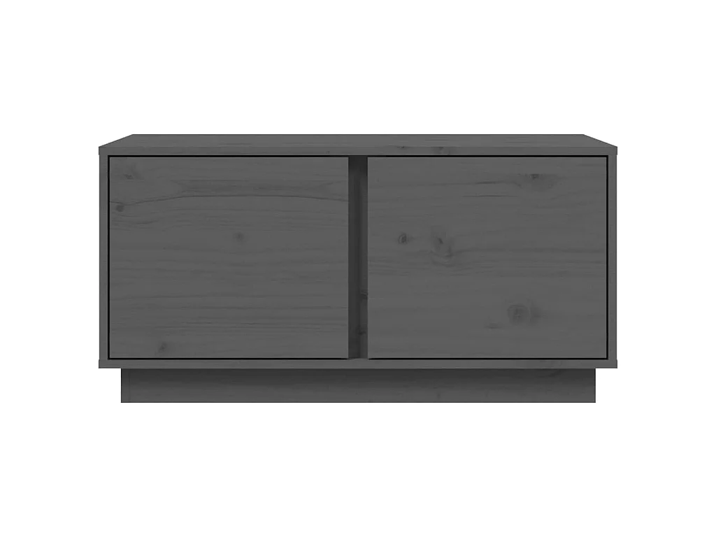 Couchtisch Beistelltisch Grau 80x50x40 cm Massivholz Kiefer -MN28314