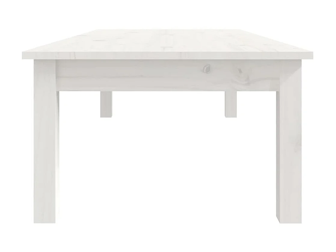 Couchtisch Beistelltisch Weiß 110x50x30 cm Massivholz Kiefer -MN91019