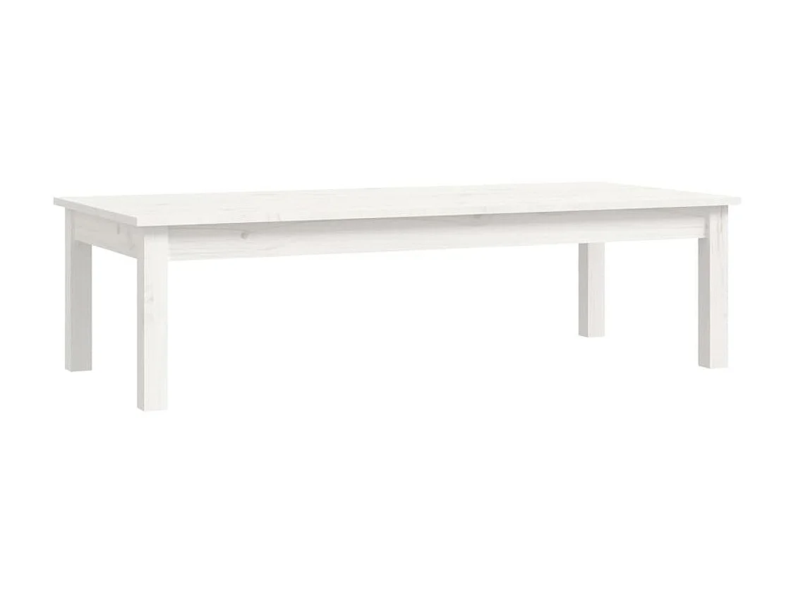 Couchtisch Beistelltisch Weiß 110x50x30 cm Massivholz Kiefer -MN91019