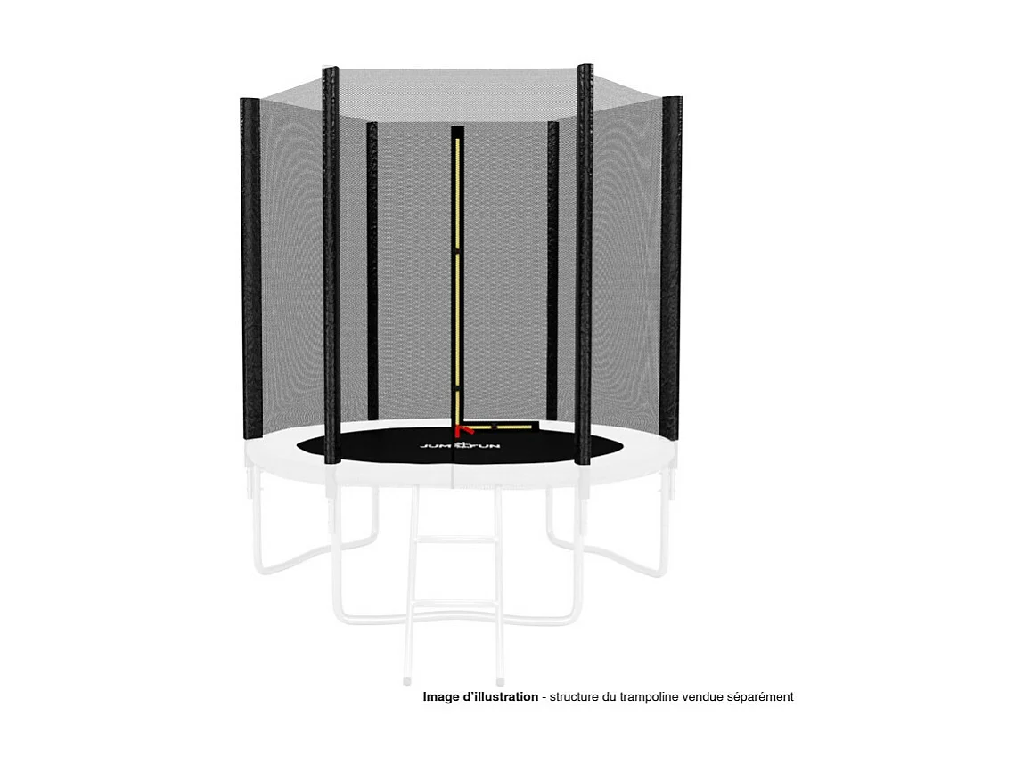 Filet de sécurité extérieur Universel pour trampoline ø 6Ft / 185Cm, 6 Perches