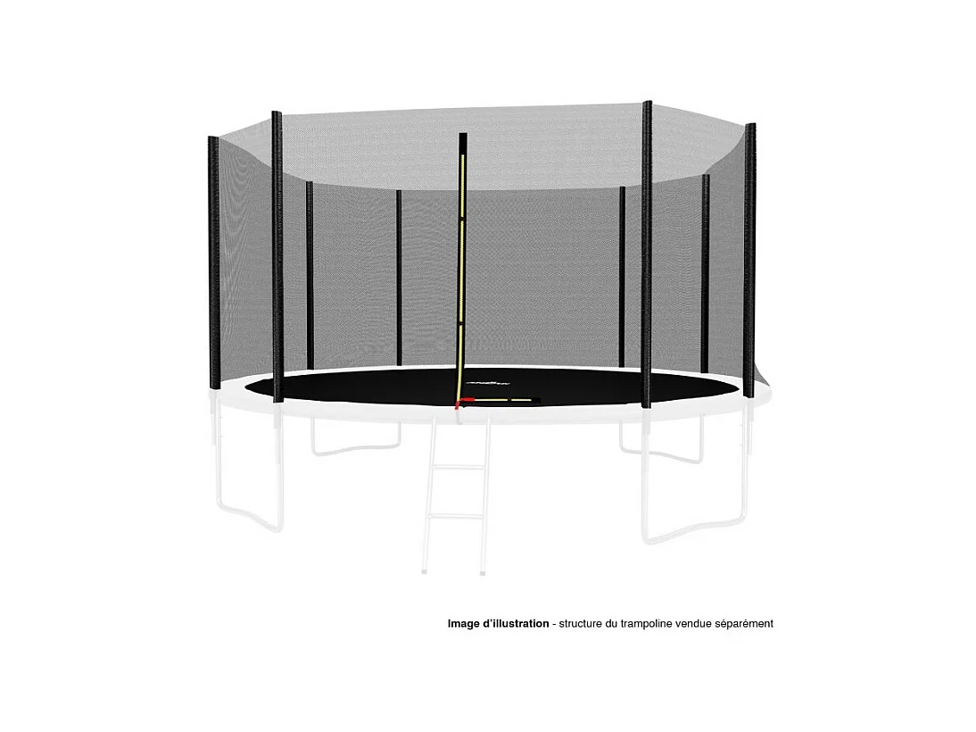 Filet de sécurité extérieur Universel pour trampoline ø 14Ft, 8 Perches