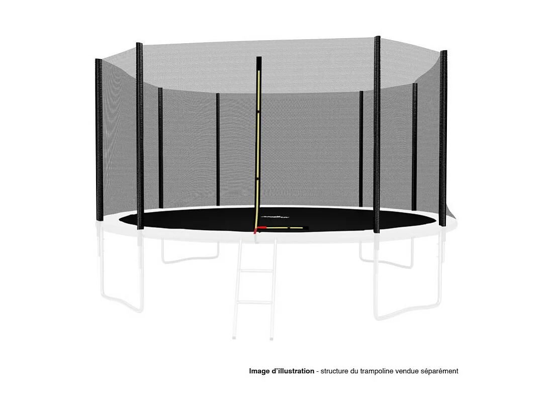 Filet de sécurité extérieur Universel pour trampoline ø 14Ft, 8 Perches