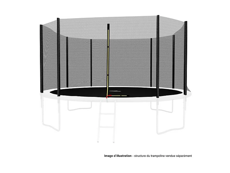 Filet de sécurité extérieur Universel pour trampoline ø 14Ft, 8 Perches