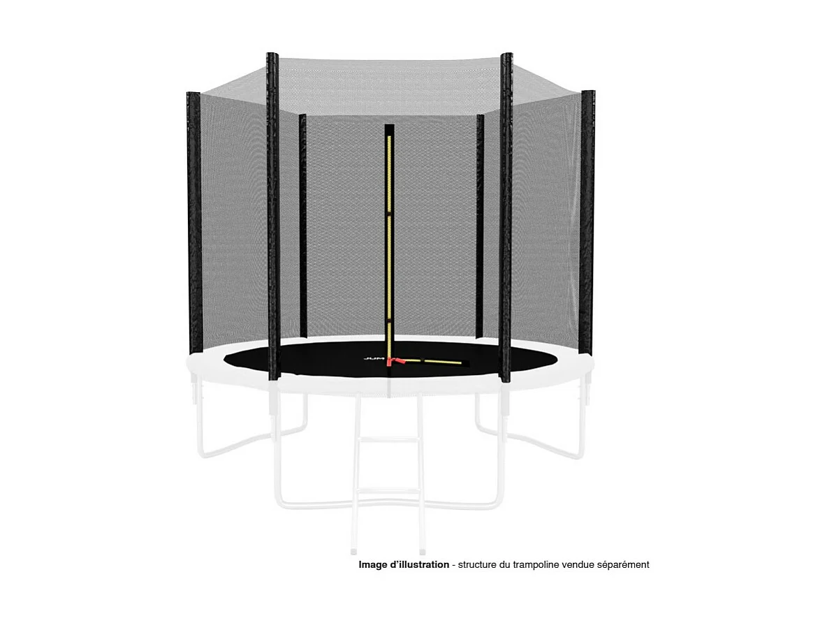 Filet de sécurité extérieur Universel pour trampoline ø 8Ft / 244Cm, 6 Perches