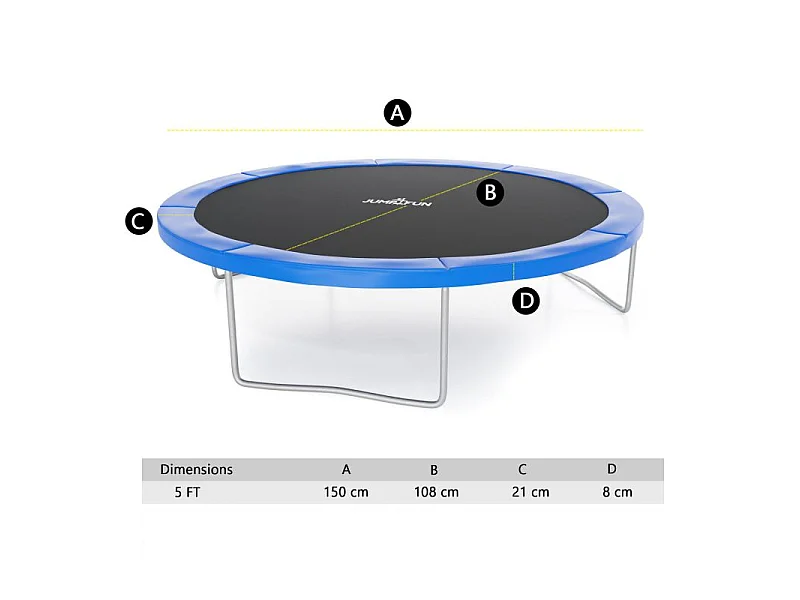Coussin de rembourrage en PE pour Trampoline 5FT - 150cm - Bleu