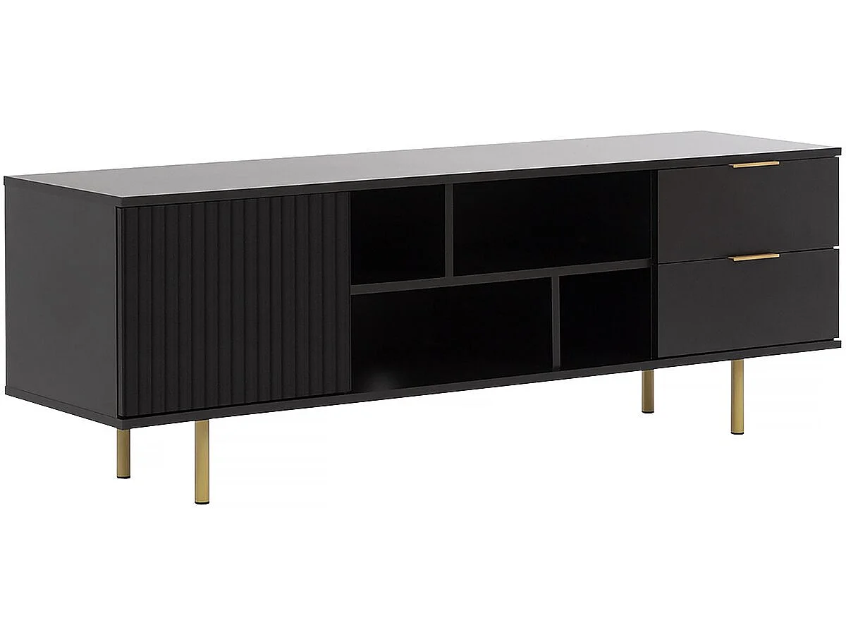 Meuble TV "Nawil" - 150 x 52 x 41 cm - Noir