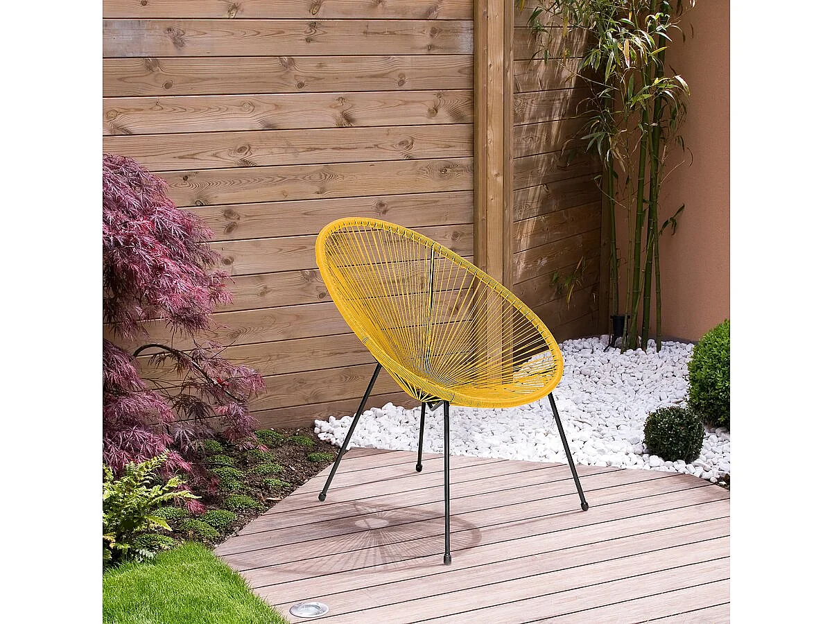 Lot de 2 fauteuils de jardin "Ania" - Jaune
