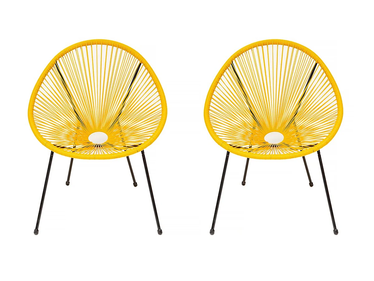 Lot de 2 fauteuils de jardin "Ania" - Jaune