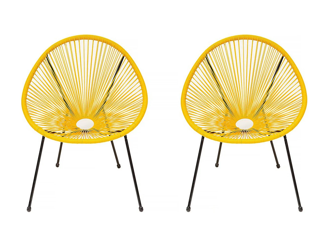 Lot de 2 fauteuils de jardin "Ania" - Jaune
