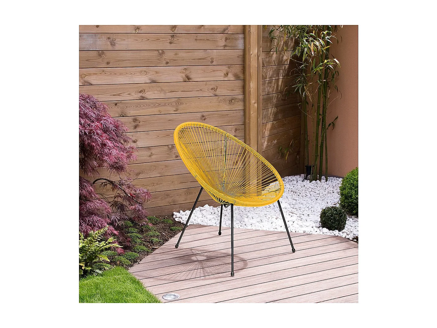 Lot de 2 fauteuils de jardin "Ania" - Jaune